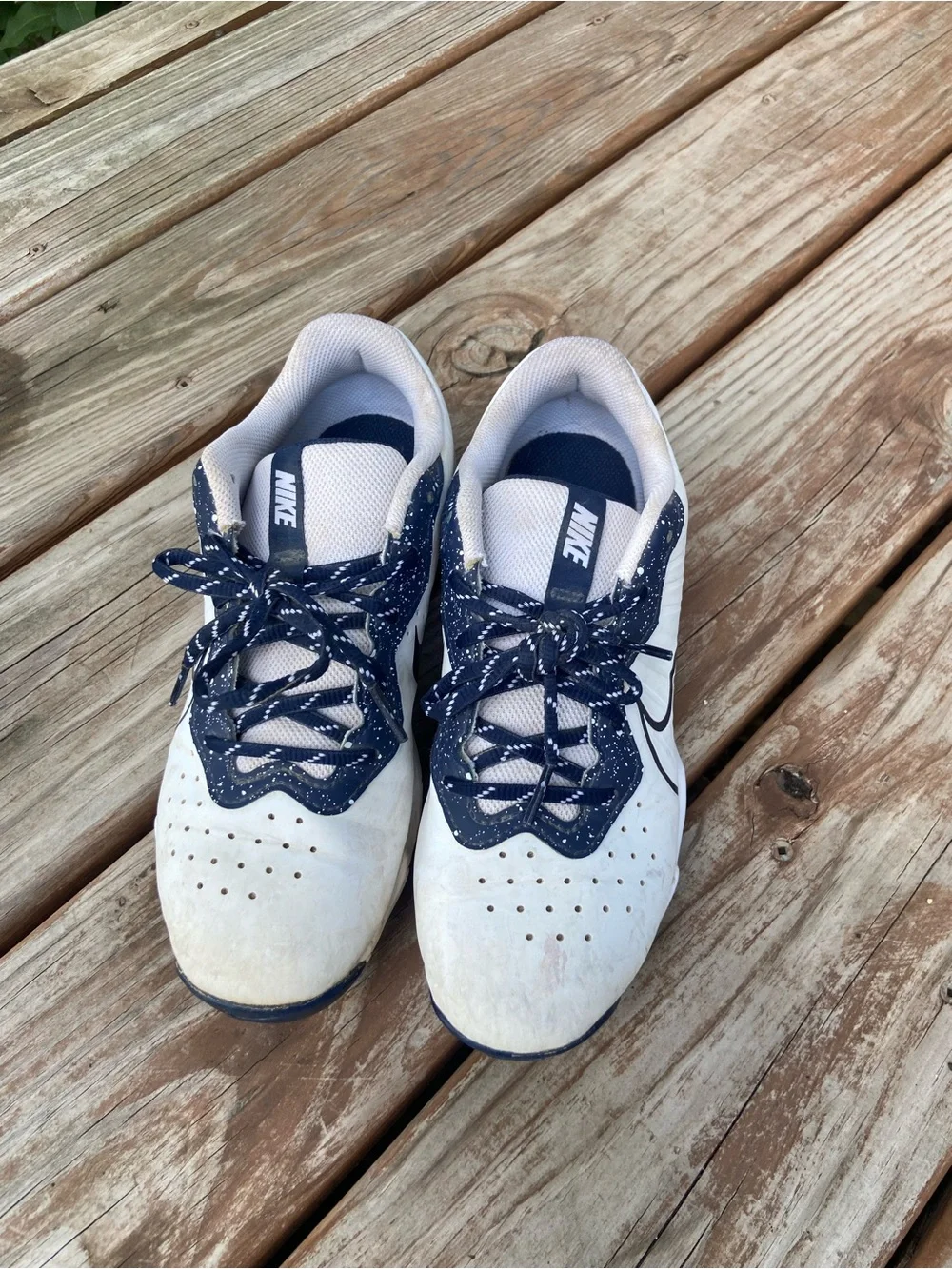 Nike Cleats - Navy Blue & White - Size 6 - Softball